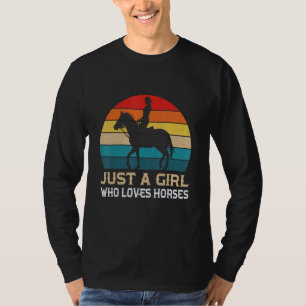 Camiseta Uma Menina Que Ama Cavalos