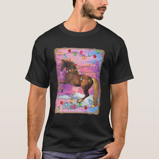 Camiseta Uma Menina Que Ama Cavalos No Natal Wes (Frente)