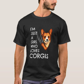Camiseta Uma Menina Que Ama Corgis Corgi