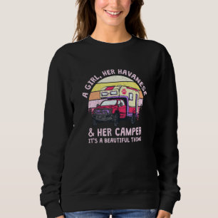 Camiseta Uma Menina Seu Havanês E Seu Camper Havanês Cubano