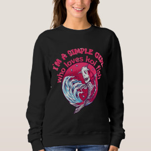 Camiseta Uma Menina Simples Que Ama Peixe Koi
