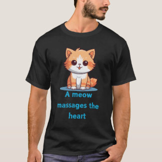 Camiseta Uma mensagem meow é coração