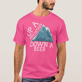 Camiseta Uma Montanha Em Baixo Uma Cerveja Engraçada De Art