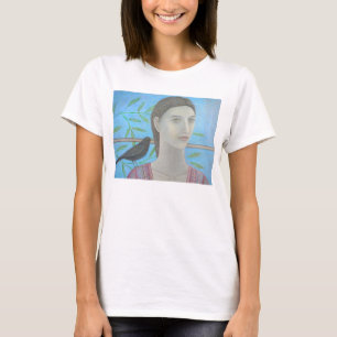 Camiseta Uma mulher e um melro são um