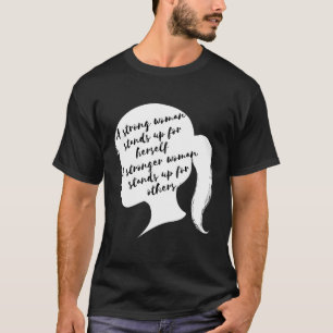 Camiseta Uma Mulher Forte Justiça Social Marcha Presente Fe