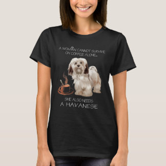 Camiseta Uma Mulher Não Pode Sobreviver Ao Café Sozinha Do 