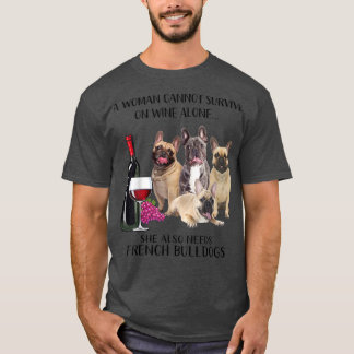Camiseta Uma Mulher Não Pode Sobreviver Ao Vinho Sozinha Co