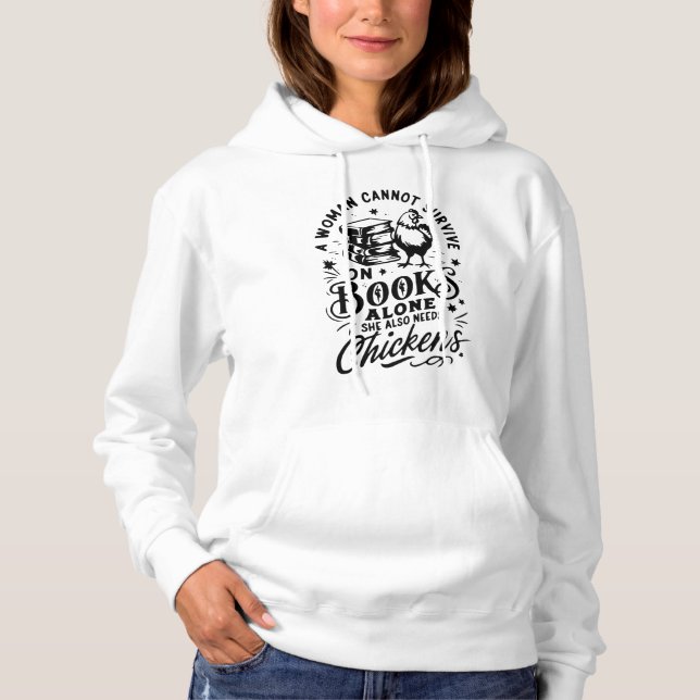 Camiseta Uma Mulher Não Pode Sobreviver Só de Livros....Fra (Frente)
