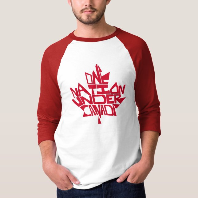 Camiseta Uma nação, sob Canadá (Frente)