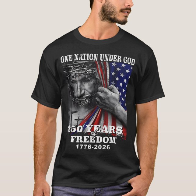 Camiseta Uma Nação Sob Deus 250 Anos De (Frente)