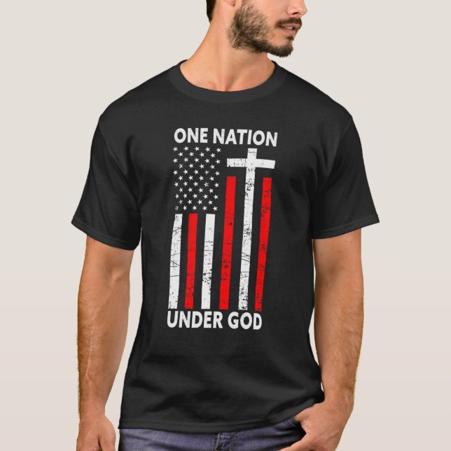 Camiseta Uma Nação Sob Deus A Fé Americana Usa 4º De (Frente)