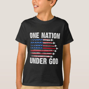 Camiseta Uma Nação Sob Deus Bandeira Americana 4 De Julho F