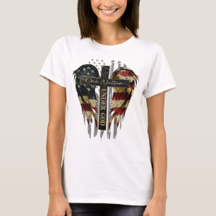 Camiseta Uma Nação Sob Deus, Bandeira Cristã Americana