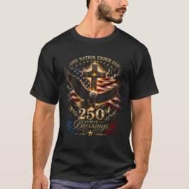 Camiseta Uma Nação Sob Deus Bandeira EUA Cruz Águia