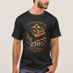 Camiseta Uma Nação Sob Deus Bandeira EUA Cruz Águia