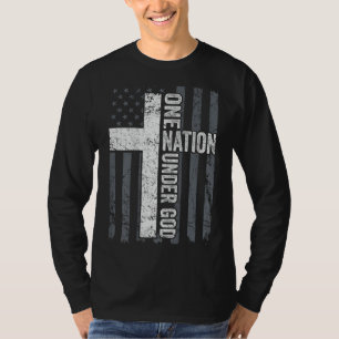 Camiseta UMA NAÇÃO SOB DEUS - Culto Cristão Cruz Fla