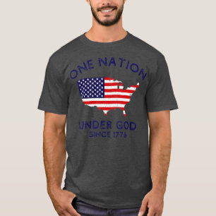 Camiseta Uma nação sob Deus desde 1776 Patriótico Americano