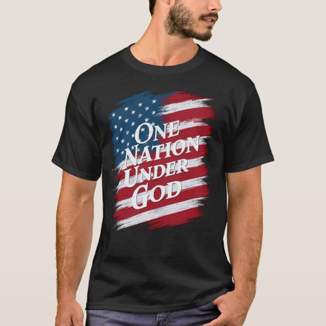 Camiseta Uma Nação Sob Deus, Dia da Independência, Estados  (Frente)