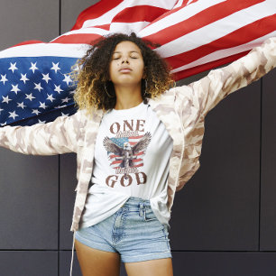 Camiseta UMA Nação sob DEUS EUA Patriótico