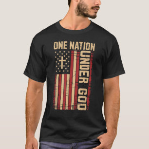 Camiseta Uma Nação Sob Deus EUA Patriótico Cristão