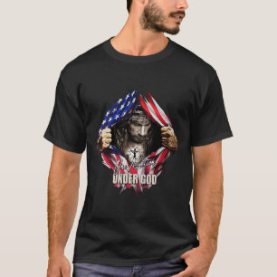 Camiseta Uma Nação Sob Deus Jesus Arte Nós Bandeira Cristã