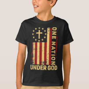 Camiseta Uma Nação Sob Deus Jesus Cruz Cristã América