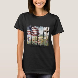 Camiseta Uma Nação Sob Deus Jesus Cruz Cristã Bandeira dos
