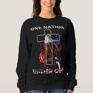 Camiseta Uma Nação Sob Deus Jesus Usa A Águia Cruzada 4t