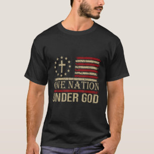 Camiseta Uma Nação Sob Deus Orgulho América Nossa Bandeira