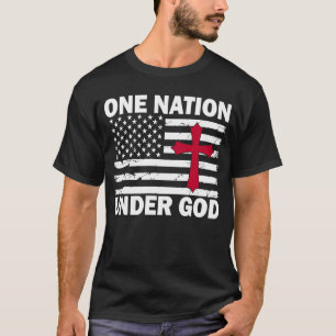 Camiseta Uma Nação sob GOD Christian USA Vintage Ameri