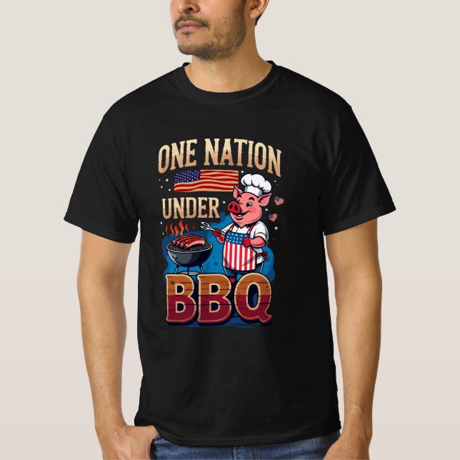 Camiseta Uma Nação Sob o Churrasco – Grillmaster Chef Vinta (Frente)