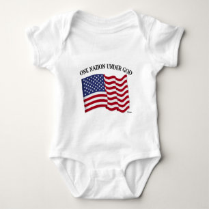 Camiseta Uma nação sob o deus com bandeira dos E.U.