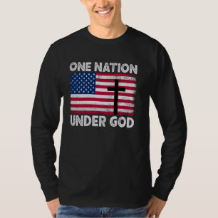 Camiseta UMA NAÇÃO SOB O Pavilhão DEUS 4 De Julho Patriótic