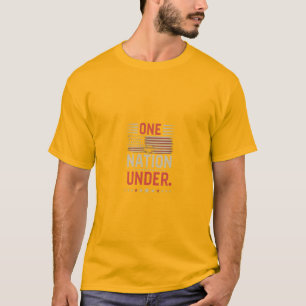 Camiseta Uma Nação Sob: Unidos Nós Defendemos T-Shirt"