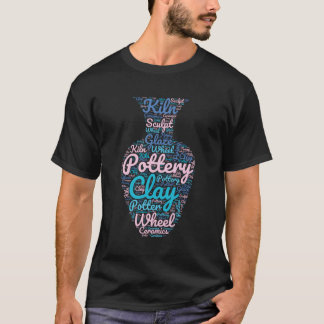 Camiseta Uma Nuvem De Palavras De Potência Com Vaso Preench