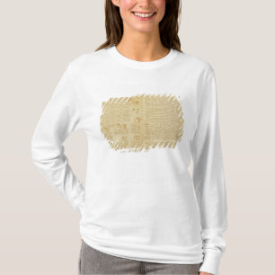 Camiseta Uma página do códice Leicester, 1508-12