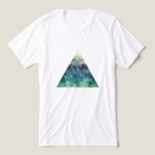 Camiseta Uma paisagem de montanha triangular geométrica