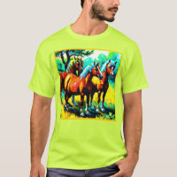 Uma Peça De Arte De Cavalo Brilhante E Alegre. Com