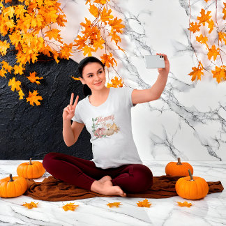 Camiseta Uma Pequena Abóbora está a caminho - Mamães a sere