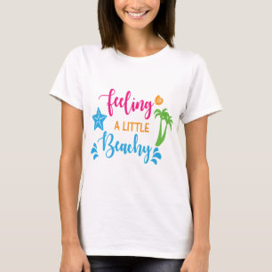 Camiseta Uma Pequena Beachy das Mulheres