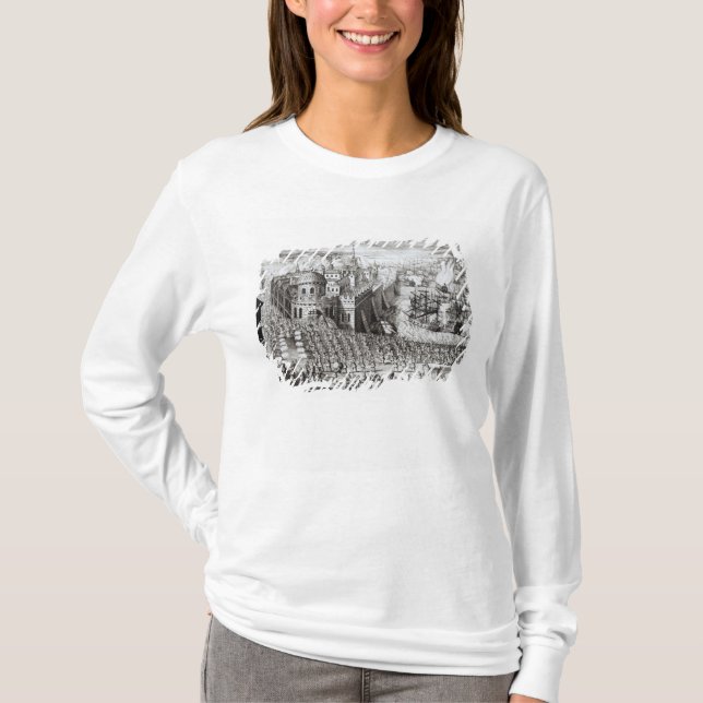 Camiseta Uma perspectiva da cidade e do porto (Frente)