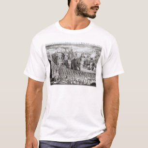 Camiseta Uma perspectiva da cidade e do porto