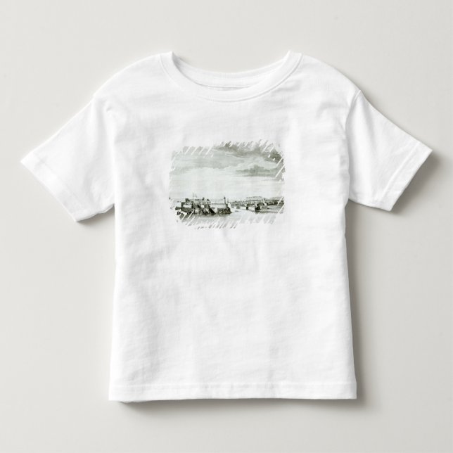 Camiseta Uma perspectiva do castelo de Moro e da cidade de (Frente)