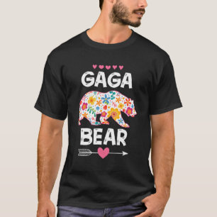 Camiseta Uma Pia De Dia de as mães Floral Do Urso