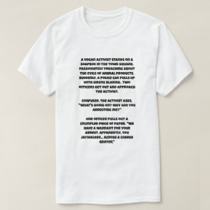 Camiseta Uma piada de IA sobre um ser vegano colocou você n