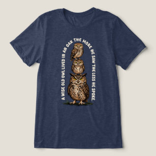 Camiseta Uma Pilha de Coruja Sábia Velha