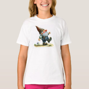 Camiseta Uma pintura aquarela de um gnomo feliz