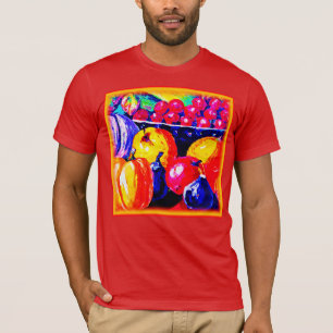 Camiseta Uma Pintura De Óleo De Fruta Incrível. Comprar Ago