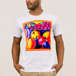 Camiseta Uma Pintura De Óleo De Fruta Incrível. Comprar Ago