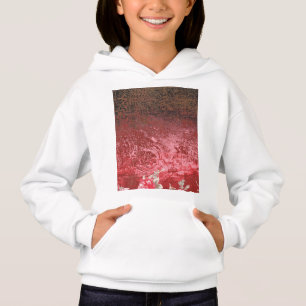 Camiseta uma pintura vermelha e preta com um fundo vermelho